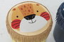 DKD Home Decor Reposapiés de Poliéster con Diseño de Animales (Pack de 2)