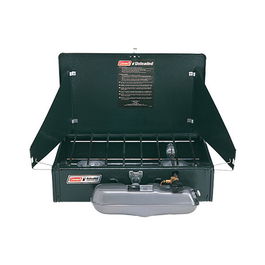 Coleman 3000000396 Hornillo de Combustible Líquido 2 Zonas 4100W (Para Gasolina sin Plomo, Parabrisas Incluido)