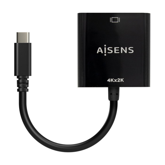 Aisens Conversor USB-C a HDMI 4K@30Hz, Negro, 15cm