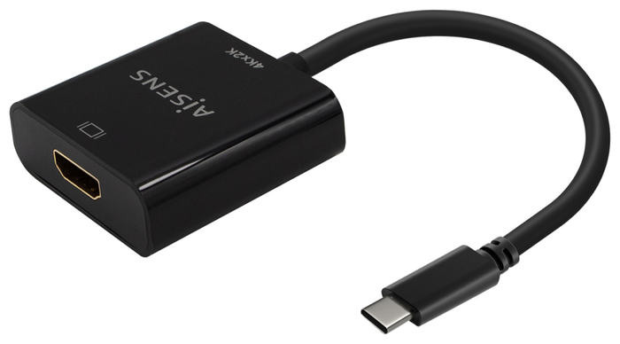 Aisens Conversor USB-C a HDMI 4K@30Hz, Negro, 15cm