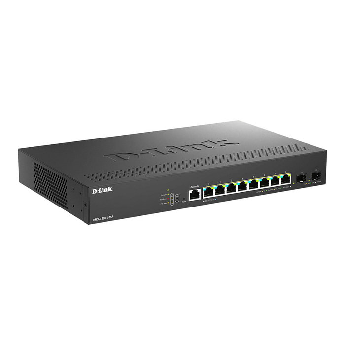 D-Link DMS-1250-10SP/E Switch Gestionado 8x 2.5G PoE+ 2x 10G SFP+ D-Link DMS-1250-10SP/E Switch Gestionado 8x 2.5G PoE+ 2x 10G SFP+