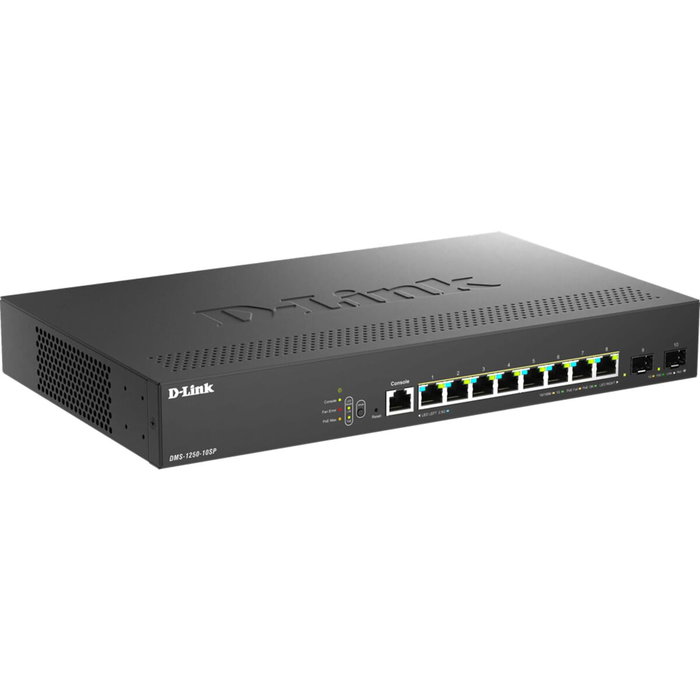 D-Link DMS-1250-10SP/E Switch Gestionado 8x 2.5G PoE+ 2x 10G SFP+ D-Link DMS-1250-10SP/E Switch Gestionado 8x 2.5G PoE+ 2x 10G SFP+