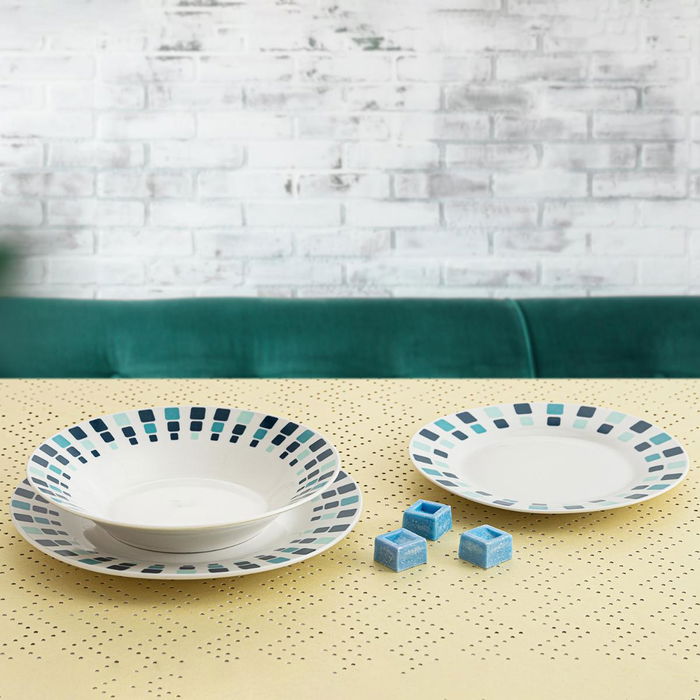 Vajilla Porcelana Simetric Quid 18 Piezas - 6 Personas Vajilla Porcelana Simetric Quid 18 Piezas - 6 Personas