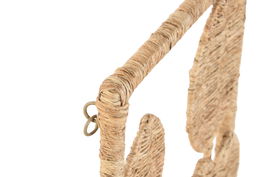 DKD Home Decor Decoracion Pared Tropical Natural Ratán Metal 2 x 80 x 30 cm (2 Unidades)