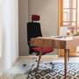 PIQUERAS Y CRESPO Silla de oficina Mardos con mecanismo Sincro/Traslack, Morado y Negro