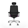 PIQUERAS Y CRESPO Silla de oficina Mardos con mecanismo Sincro/Traslack, Morado y Negro
