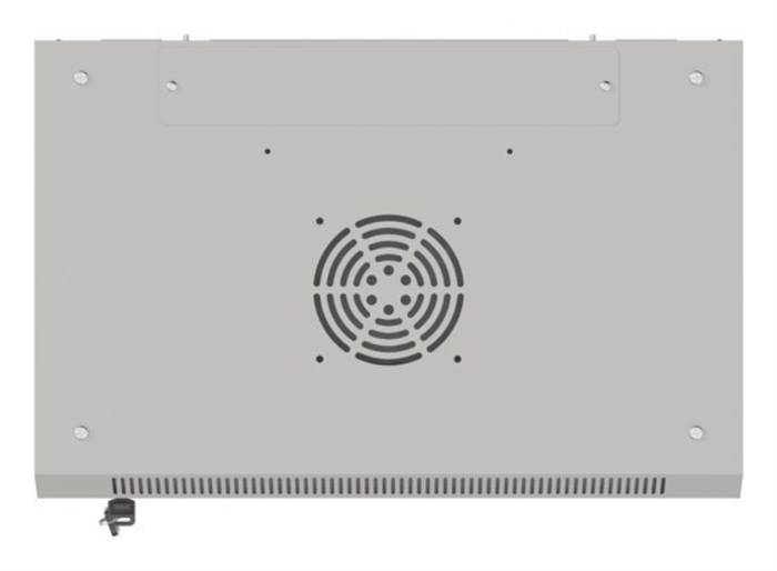 Lanberg - Bastidor de pared 19 Pulgadas 4U (60 kg carga máxima) - 540 x 350 x 281 mm, acero, puerta con vidrio y cerradura, color gris - Para equipos de red y telecomunicaciones