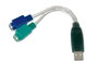 Digitus Adaptador USB a 2x PS/2, 2 x Mini-Din 6/F, USB A/M