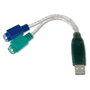 Digitus Adaptador USB a 2x PS/2, 2 x Mini-Din 6/F, USB A/M