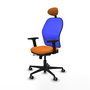 PIQUERAS Y CRESPO Silla de oficina Jorquera Naranja y Azul