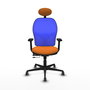 PIQUERAS Y CRESPO Silla de oficina Jorquera Naranja y Azul