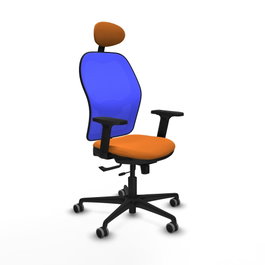 PIQUERAS Y CRESPO Silla de oficina Jorquera Naranja y Azul