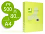 Q-connect Papel Color Din A4 80gr Amarillo Neón Paquete 500 Hojas