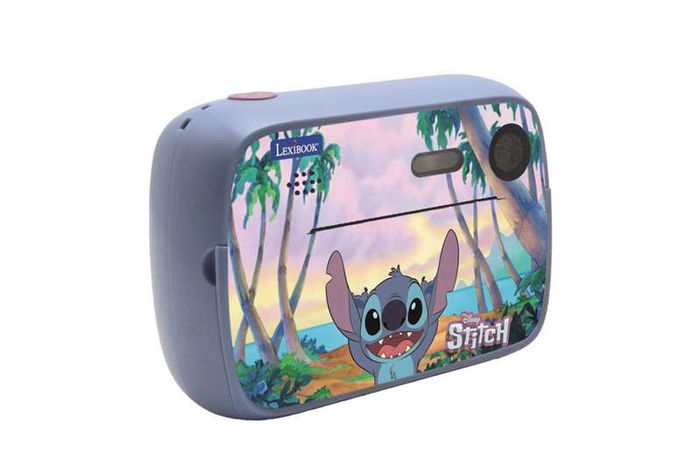 Lexibook Stitch Starcam Print - Cámara de Fotos Instantánea con Impresora y Juegos para Niños, Incluye Rollo de Papel, Tarjeta SD y Kit de Personalización