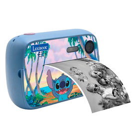 Lexibook DJ150D - Starcam Print Disney Stitch para niños +5 años - Impresora de fotos, cámara, grabadora de vídeo, música - Incluye pegatinas 3D, rotuladores, marcos y rollos