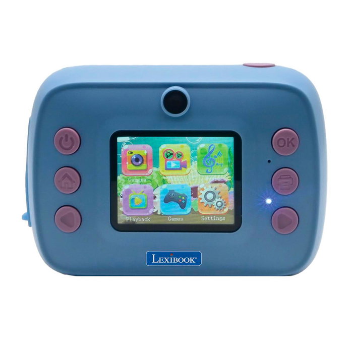 Lexibook DJ150D - Starcam Print Disney Stitch para niños +5 años - Impresora de fotos, cámara, grabadora de vídeo, música - Incluye pegatinas 3D, rotuladores, marcos y rollos