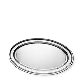 Supreminox Berlin - Fuente oval ligera de acero inoxidable para servir, 40x27 cm (Ancho x Largo), modelo Orfebrería