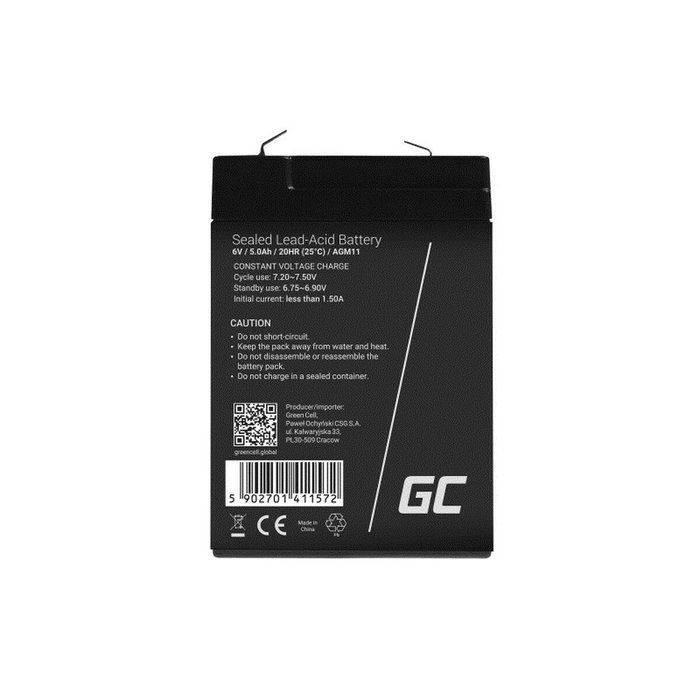 Green Cell AGM11 Batería para UPS 6V 5Ah