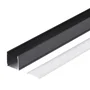 Greenice Perfil Para Tiras LED 2 metros -Negro-Difusor Opal