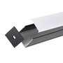Perfil para Tiras LED 2 metros Negro con Difusor Opal