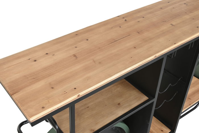 Botellero Home ESPRIT Marrón Negro Verde oscuro 188 X 59 X 99 CM