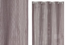 DKD Home Decor Cortina de Poliéster 140x260 con 8 Anillas Rosa Palo