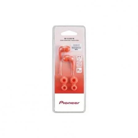 AURICULARES INTRAUDITIVOS PIONEER SE-CL502-M NARANJA - DRIVERS 9MM - 20-20000HZ - 100DB - JACK 3.5MM - CABLE 1.2M