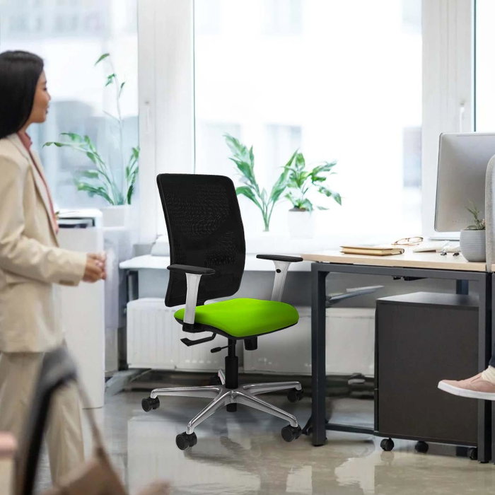 PIQUERAS Y CRESPO Silla de oficina Motilla con mecanismo Sincro/Traslack, Negro/Azul PIQUERAS Y CRESPO Silla de oficina Motilla con mecanismo Sincro/Traslack, Negro/Azul