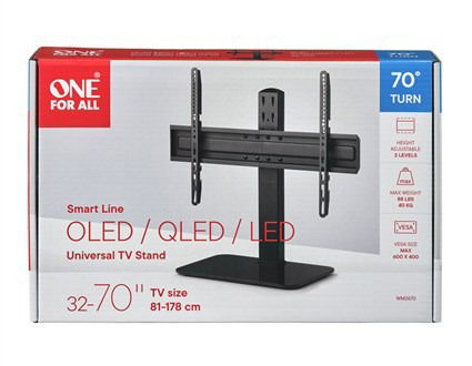 One For All 8716184076527 Soporte Universal TV Mesa 70º Smart 32" a 70" One For All 8716184076527 Soporte Universal TV Mesa 70º Smart 32" a 70"