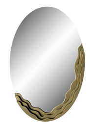 DKD Home Decor Espejo de Hierro y Cristal Dorado 60x90 cm