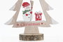 DKD Home Decor Decoración Navidad Tradicional Árbol MDF Natural Rojo 8 x 31.5 x 21 cm (6 Unidades)