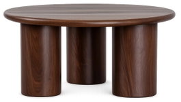 DKD Home Decor Mesa de Centro de Mango 80x80x35 cm Marrón Oscuro