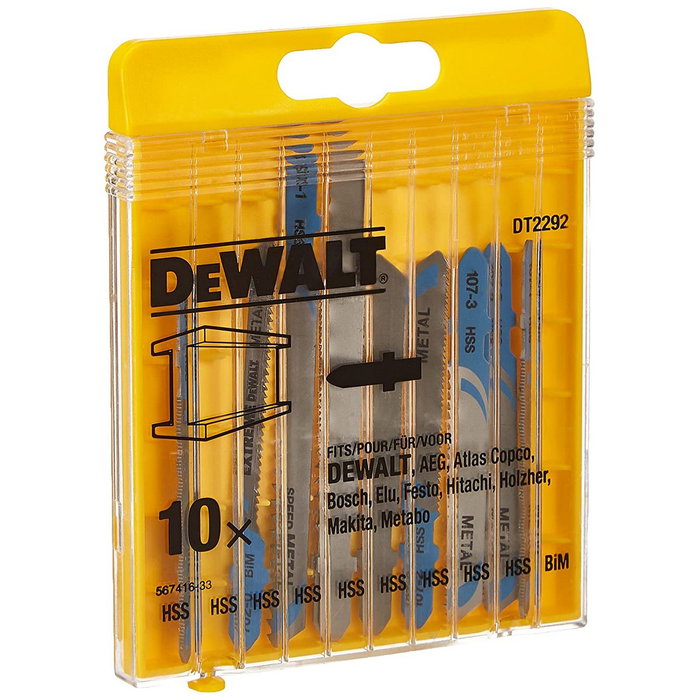 Dewalt Set de 10 Hojas de Sierra de Calar para Metal DT2292 - QZ