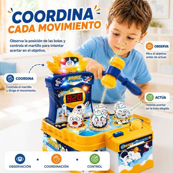 JugaToys Juego de martillo Espacio