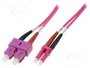 Digitus Cable de conexión de fibra óptica LC a SC OM4 Dúplex 2 m