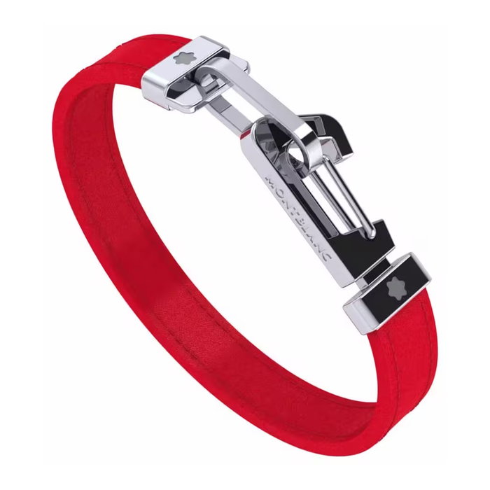Montblanc Pulsera de Cuero Negro MB12382563 Montblanc Pulsera de Cuero Negro MB12382563