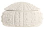 DKD Home Decor Joyero de Gres Erizo Mate Blanco