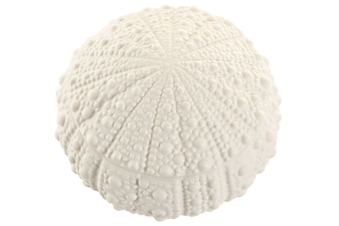 DKD Home Decor Joyero de Gres Erizo Mate Blanco