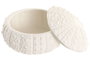 DKD Home Decor Joyero de Gres Erizo Mate Blanco