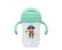 KioKids Taza Aprendizaje Step 3 con Asas y Pajita Verde 300 mL +6 Meses