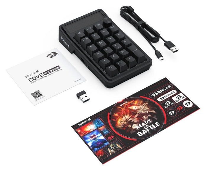 Redragon Cove K733 Teclado numérico mecánico inalámbrico RGB layout polaco