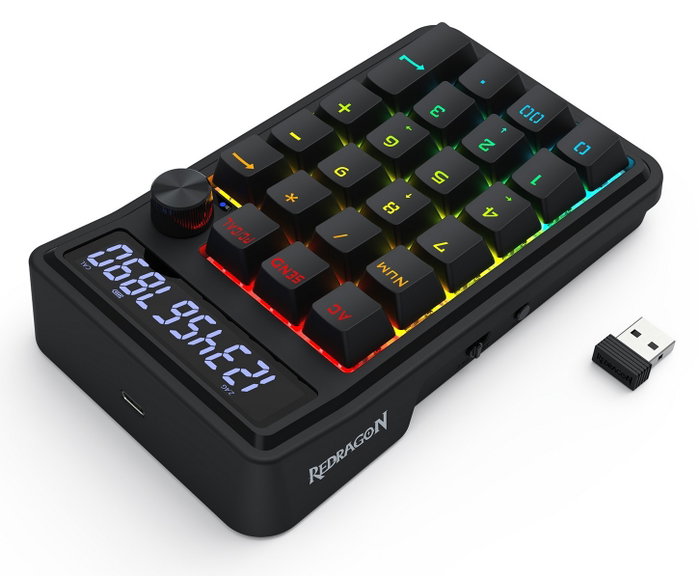 Redragon Cove K733 Teclado numérico mecánico inalámbrico RGB layout polaco