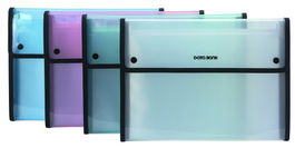 Clasificador Acordeon Databank Pp Transp. A4 12 Dptos.Ribete Y Broches Verde