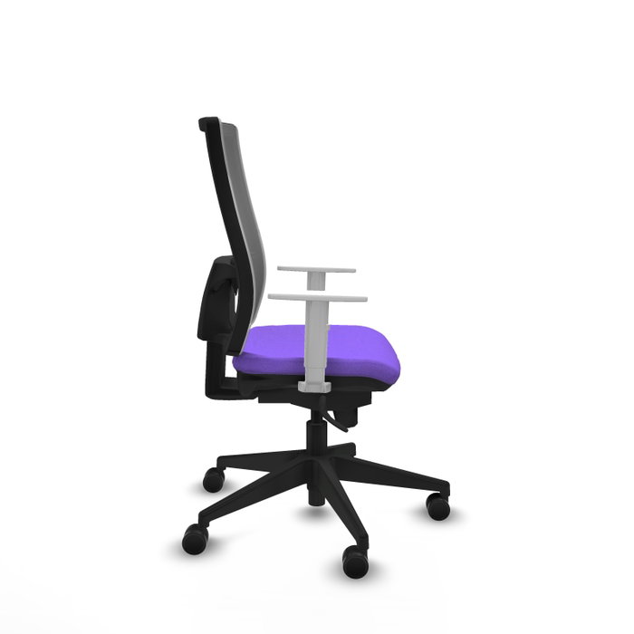 PIQUERAS Y CRESPO Silla de oficina Horna con Mecanismo Sincro, Tela Lila y Malla Gris PIQUERAS Y CRESPO Silla de oficina Horna con Mecanismo Sincro, Tela Lila y Malla Gris
