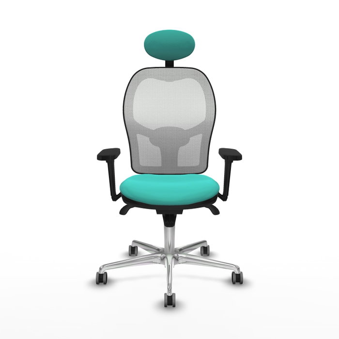 PIQUERAS Y CRESPO Silla de oficina Jorquera con Mecanismo Sincro, Turquesa y Blanco PIQUERAS Y CRESPO Silla de oficina Jorquera con Mecanismo Sincro, Turquesa y Blanco