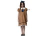Disfraz Muñeca Vintage Marrón con Lazo Azul para Niña - Halloween - Tamaño para 5-6 Años