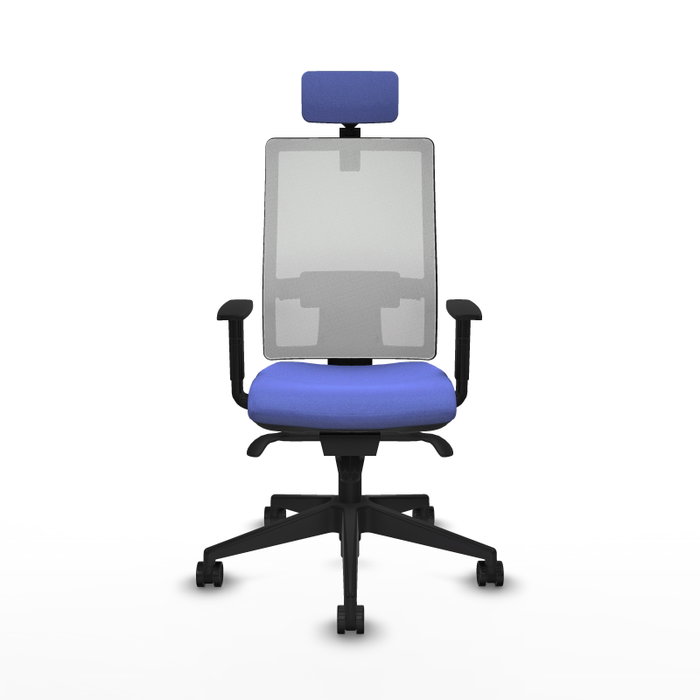 PIQUERAS Y CRESPO Silla de oficina Horna con mecanismo Sincro en Azul claro y Blanco PIQUERAS Y CRESPO Silla de oficina Horna con mecanismo Sincro en Azul claro y Blanco