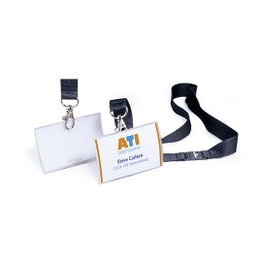 Durable Click Fold Namensschilder transparente 9 cm x 5.4 cm
