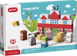 GIROS Juego Magnético La Granja 54 Cubos