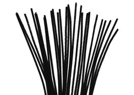 Innspiro Limpiapipas Chenilla Negro 4mm x 30cm (50 unidades)
